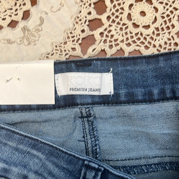 NEW KOKO Insert Flare Jeans with Green Red Trim - Picture 11 of 12